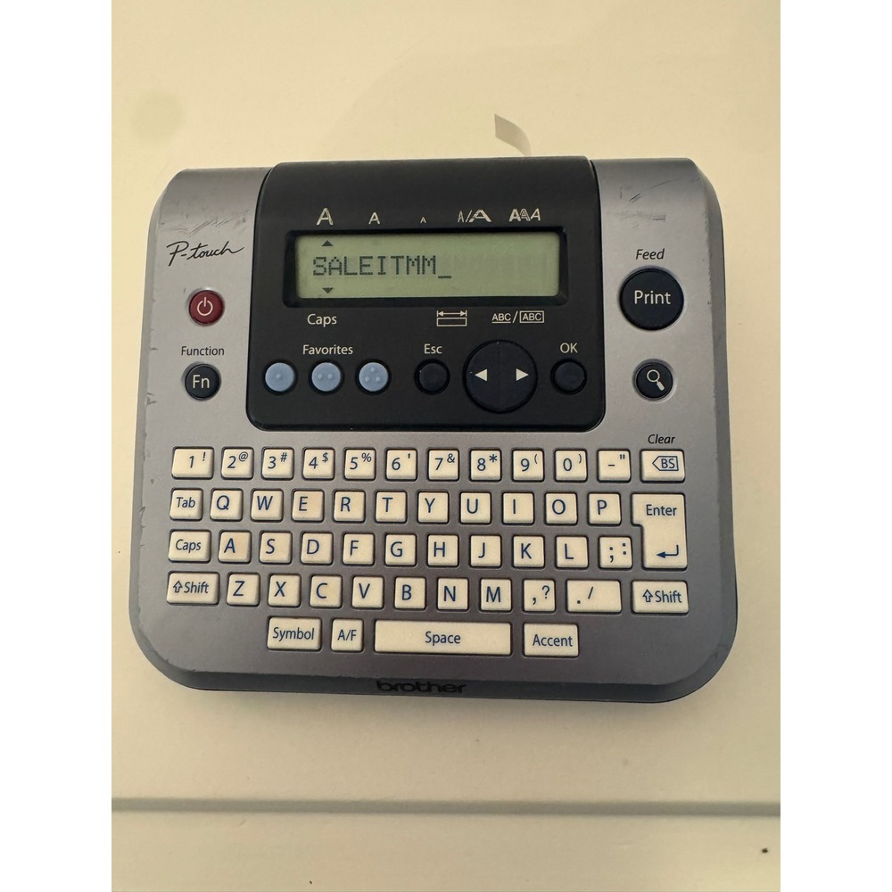 Brother P-Touch PT-1280 Label Maker Silver Portable QWERTY TZ Tape Printer